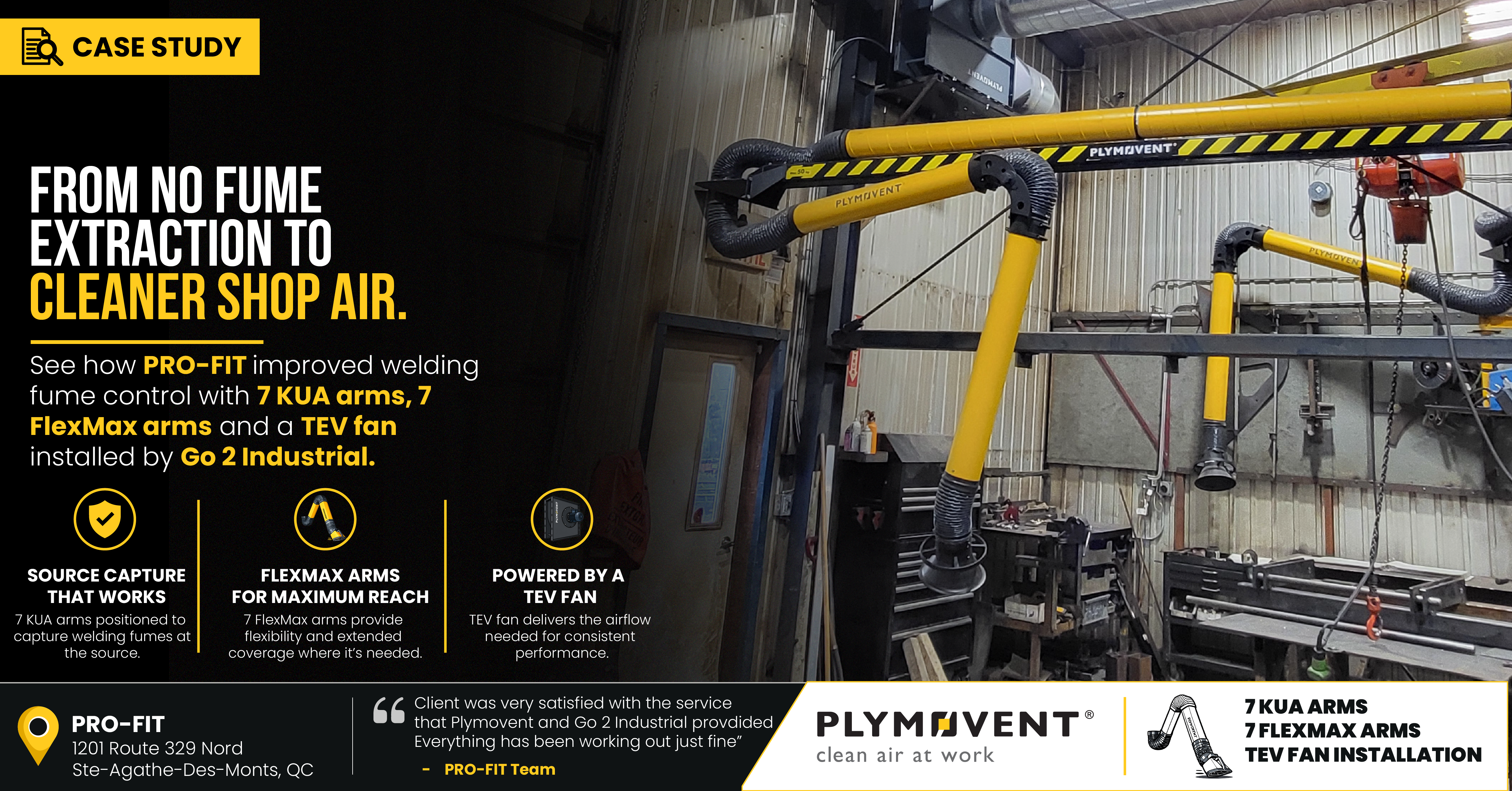 Case Study: Welding Fume Control Upgrade at PRO-FIT in Quebec