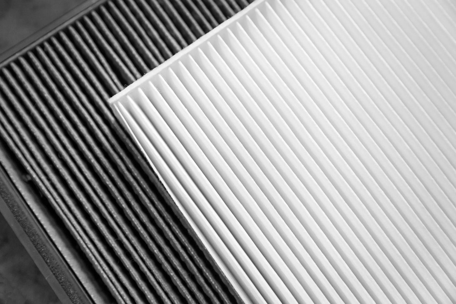 A close-up shot of Welding Fume Extractor Filters of white and grey colors