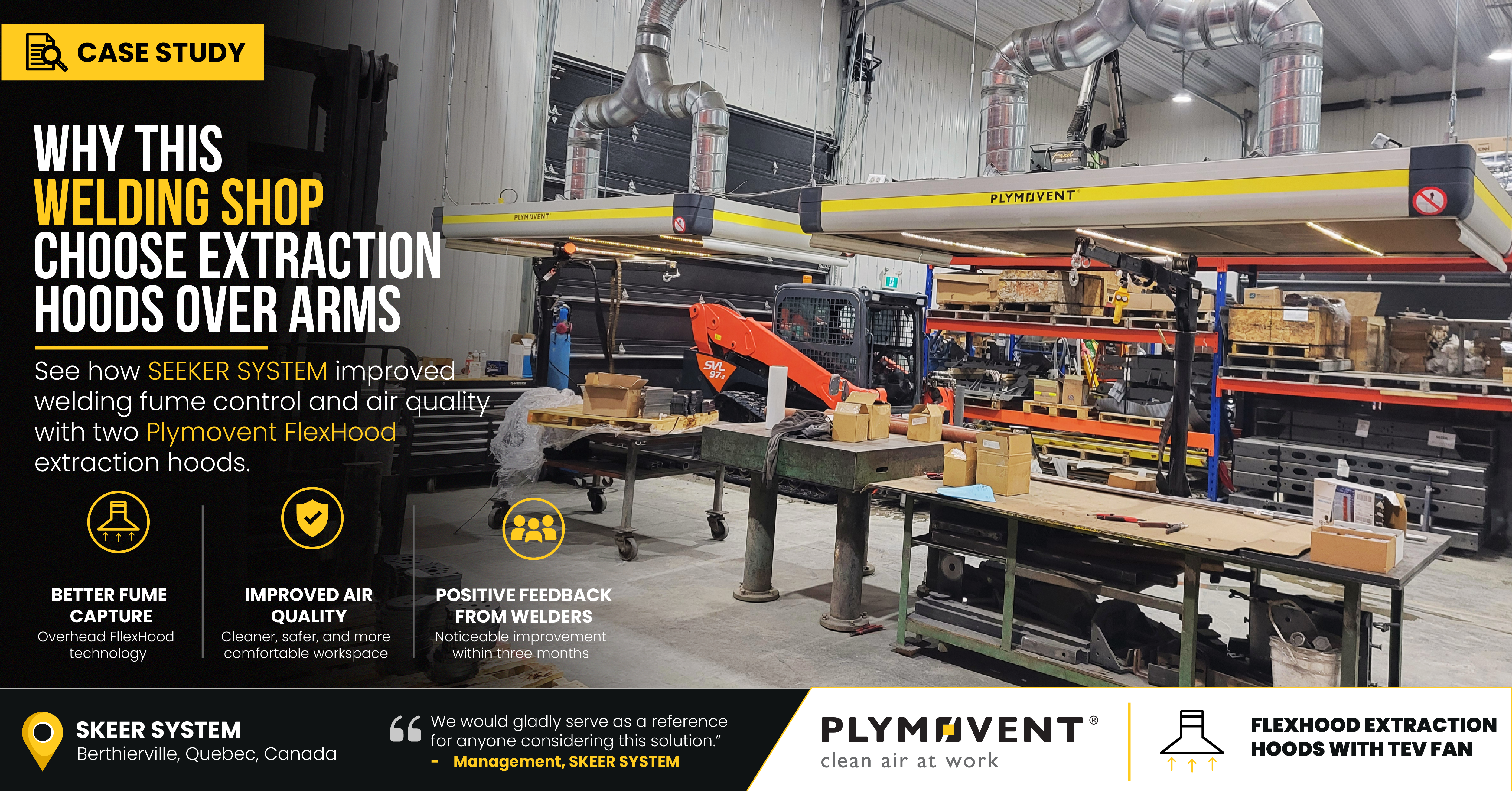 Case Study: Welding Fume Control Upgrade at SKEER SYSTEM, Quebec