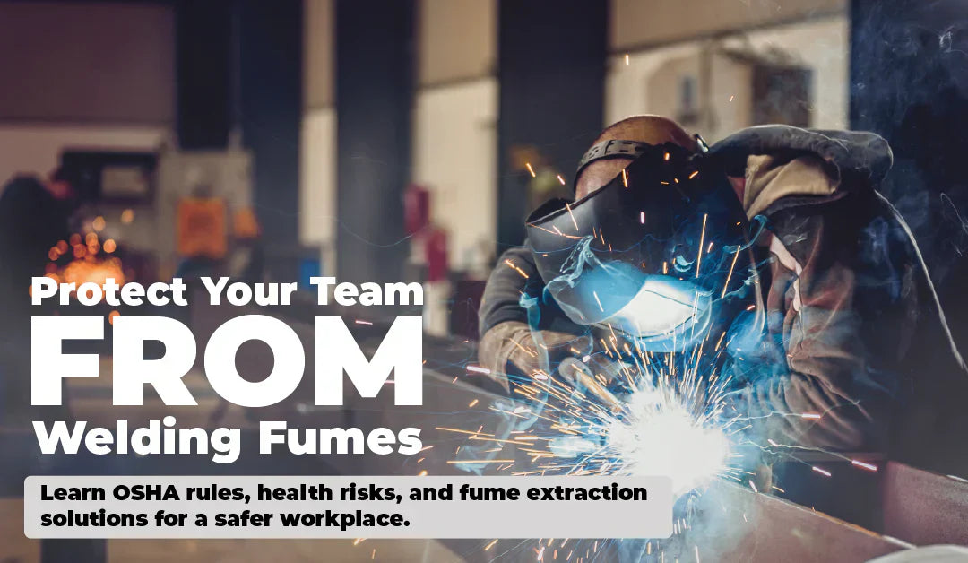 Welding fume safety using local exhaust ventilation system in an industrial workshop