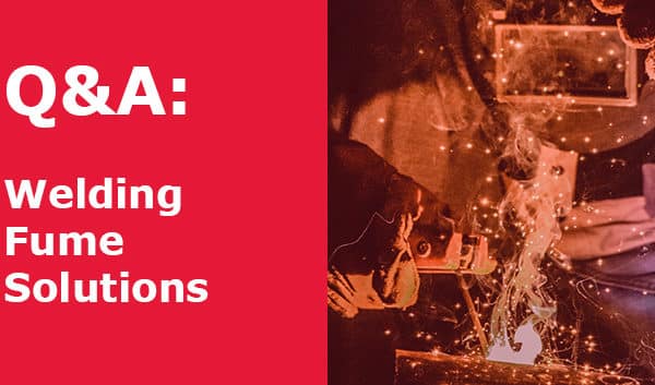 A banner for the question & answer section on welding fume solutions