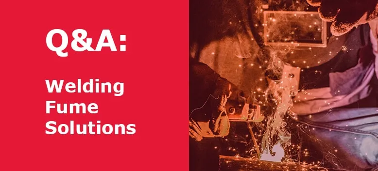 A banner for the question & answer section on welding fume solutions