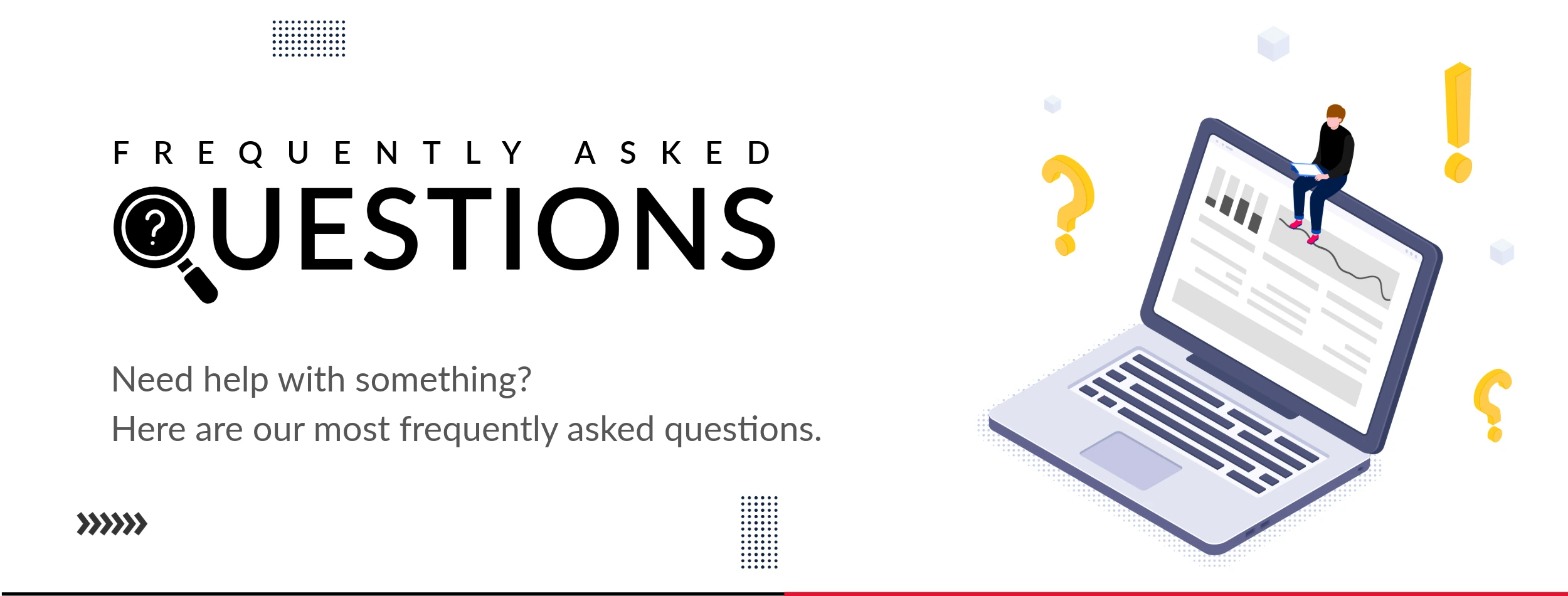 Website Banner with the text "Frequently Asked Questions"