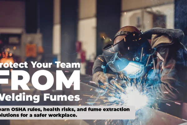 Welding fume safety using local exhaust ventilation system in an industrial workshop